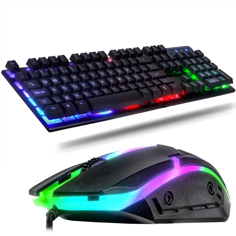 Kit Gamer Teclado Semi Mecânico + Mouse 3200 DPI