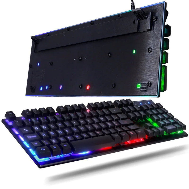 Kit Gamer Teclado Semi Mecânico + Mouse 3200 DPI